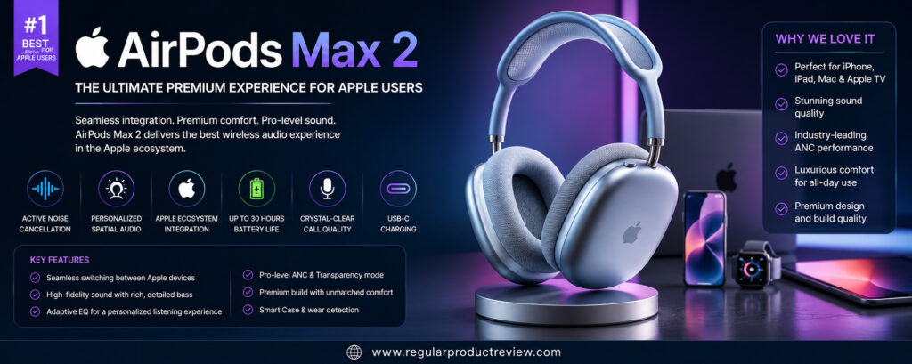 Apple AirPods Max 2 Best Noise Cancelling Headphones