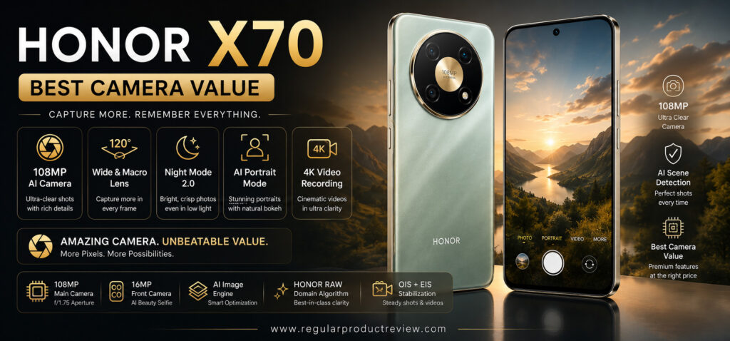 HONOR X70 Best Camera Value