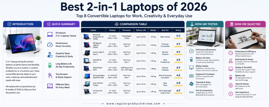 Selected 2-in-1 Laptops
