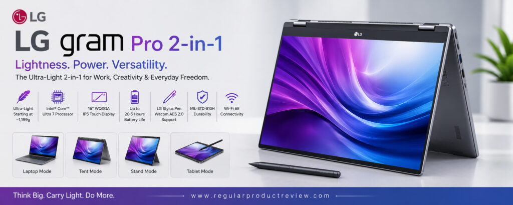 The LG Gram Pro 2-in-1 is proof that a large-screen convertible laptop doesn't have to be bulky or difficult to carry.