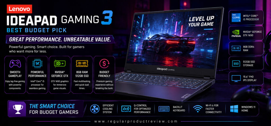 Lenovo IdeaPad Gaming 3 Best Budget Pick Gaming Laptop