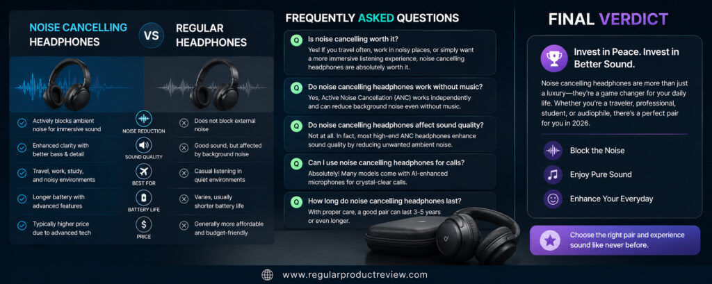 Noise Cancelling Headphones vs Regular Headphones