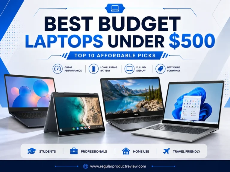 Best Budget Laptops Under $500 featuring the top 10 affordable laptops for students, professionals, home users, and everyday productivity.