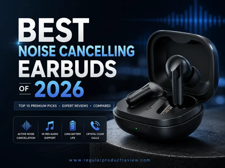 Best Noise Cancelling Earbuds of 2026 featuring premium wireless earbuds with Active Noise Cancellation, Hi-Res Audio, long battery life, and crystal-clear call quality.