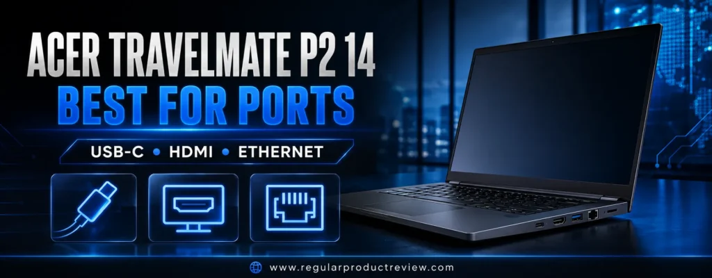 Acer TravelMate P2 14 business laptop with versatile connectivity ports