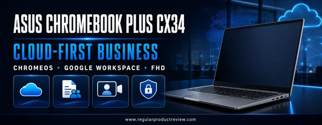 ASUS Chromebook Plus CX34 cloud business laptop for work and productivity