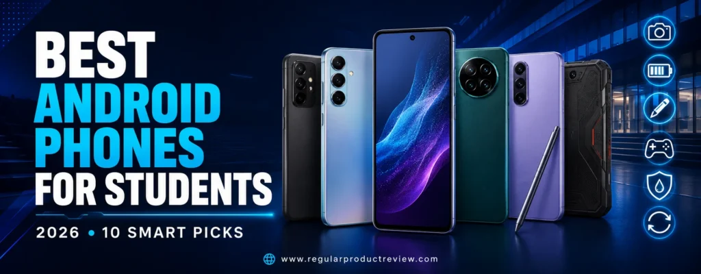 Best Android phones for students featuring reliable smartphones for studying, gaming, photography, communication, and everyday use
