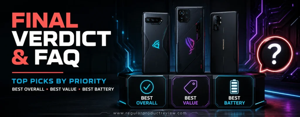 Best gaming phones under $700 final verdict with top choices for overall performance, value, and battery life