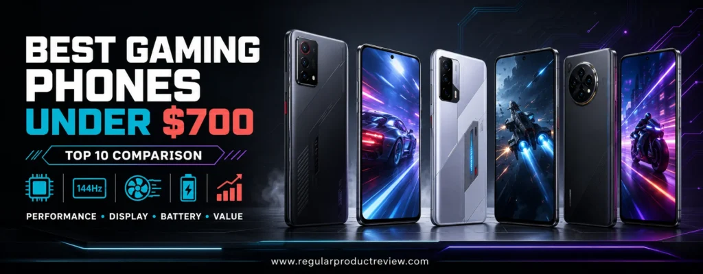 Top 10 gaming phones under $700 compared by performance, display quality, battery life, and overall value