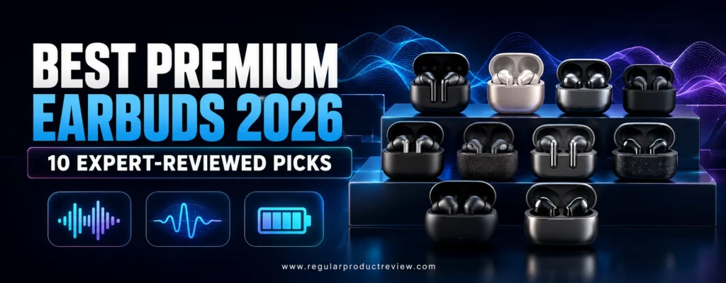 Overview of the best premium earbuds of 2026 featuring advanced noise cancellation, high-quality sound, clear calls, comfort, and smart features
