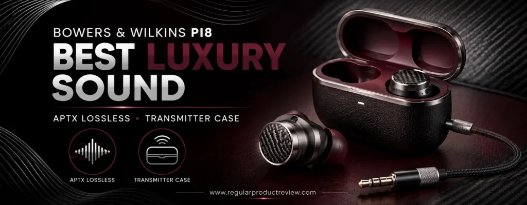 Bowers and Wilkins Pi8 with charging case, featured as premium luxury earbuds for refined sound, elegant design, and immersive listening
