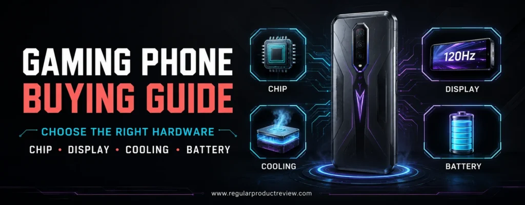Gaming phone buying guide explaining processor, high-refresh display, cooling system, and battery selection under $700