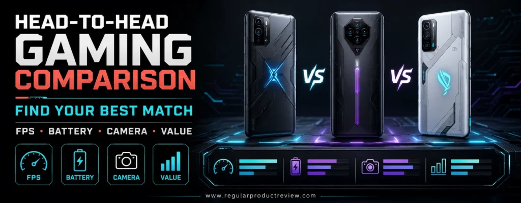 Gaming phones under $700 compared head to head for frame rates, battery life, camera quality, and overall value