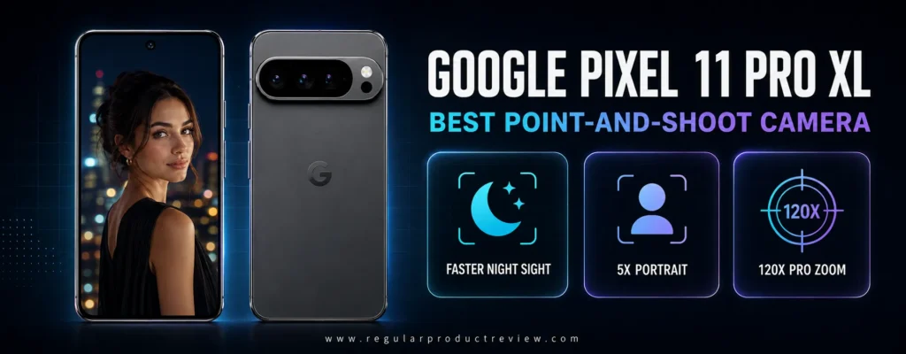Google Pixel 11 Pro XL camera phone shown from the front and back