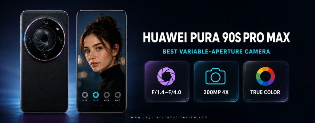HUAWEI Pura 90s Pro Max camera phone shown from the front and back