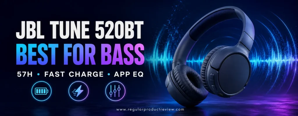 JBL Tune 520BT wireless headphones with JBL Pure Bass sound