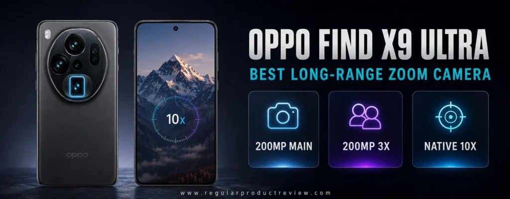 OPPO Find X9 Ultra zoom camera phone shown from the front and back