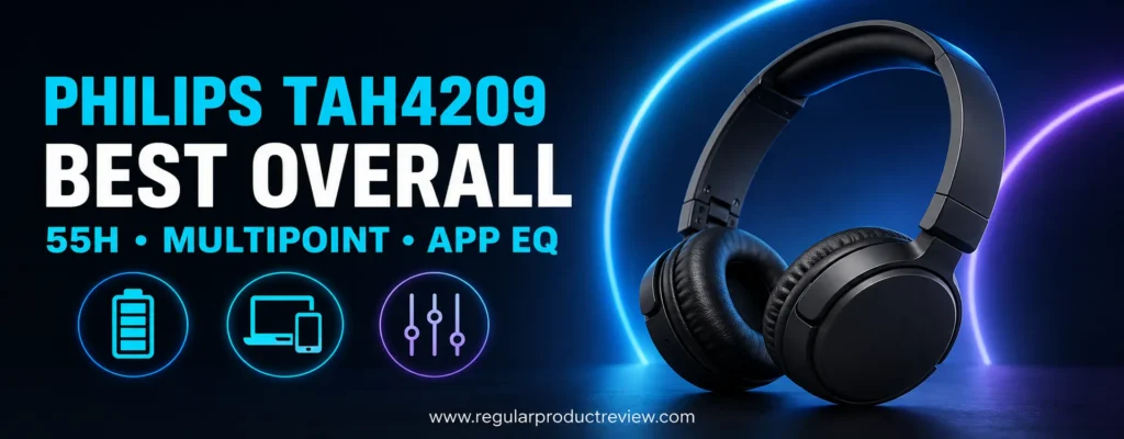Philips TAH4209 wireless headphones with Dynamic Bass and long battery life