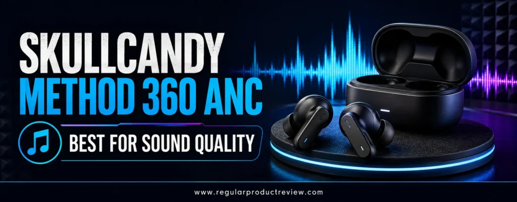 Skullcandy Method 360 ANC budget earbuds for sound quality with charging case