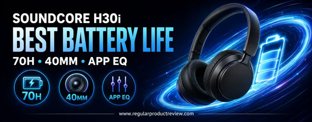 Soundcore H30i wireless headphones with up to 70 hours of battery life