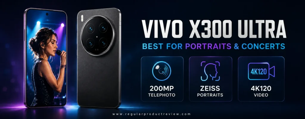 vivo X300 Ultra portrait camera phone shown from the front and back